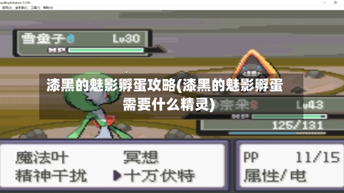 漆黑的魅影孵蛋攻略(漆黑的魅影孵蛋需要什么精灵)
