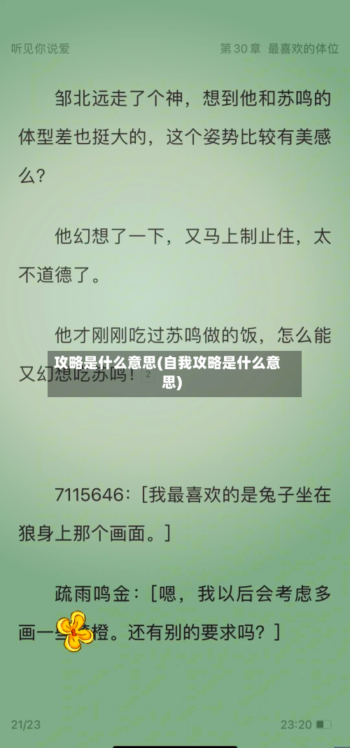 攻略是什么意思(自我攻略是什么意思)-第2张图片