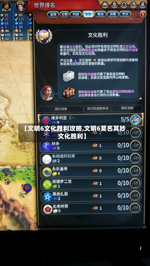 【文明6文化胜利攻略,文明6莫名其妙文化胜利】