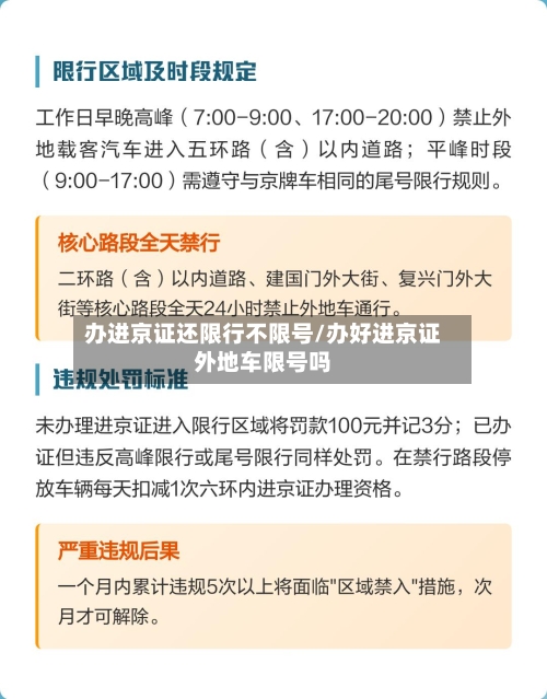 办进京证还限行不限号/办好进京证外地车限号吗-第2张图片