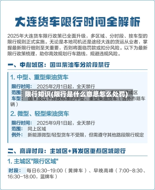 限行知识(限行是什么意思怎么处罚)
