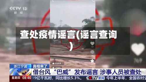 查处疫情谣言(谣言查询)