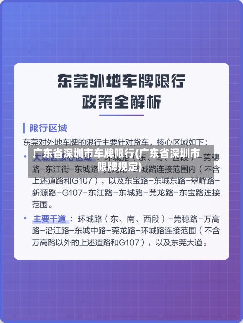 广东省深圳市车牌限行(广东省深圳市限牌规定)